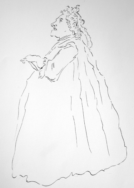 Faustina Bordoni, drawn by Marco Cera, after Ghezzi