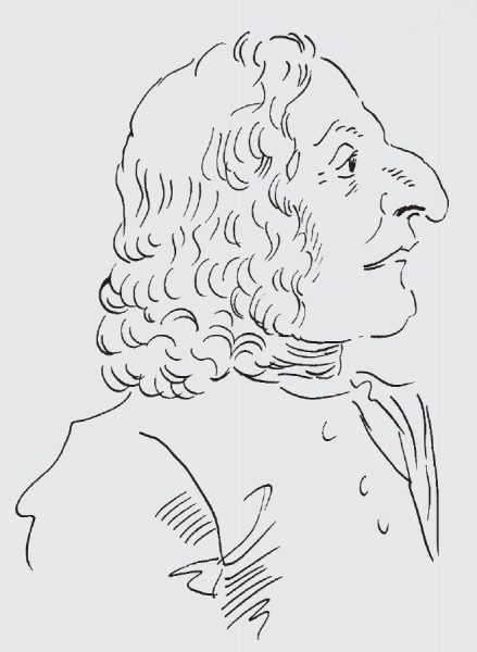 Antonio Vivaldi, drawn by Marco Cera, after Ghezzi