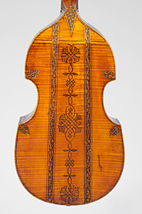 Viola da gamba, labeled Richard Meares (British, London 1647–1725 London). Courtesy of the Met Museum.