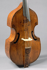 Viola da gamba, labeled Richard Meares (British, London 1647–1725 London). Courtesy of the Met Museum.