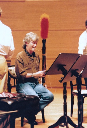 Michael in a Tafelmusik rehearsal, photo courtesy of Ivars Taurins.