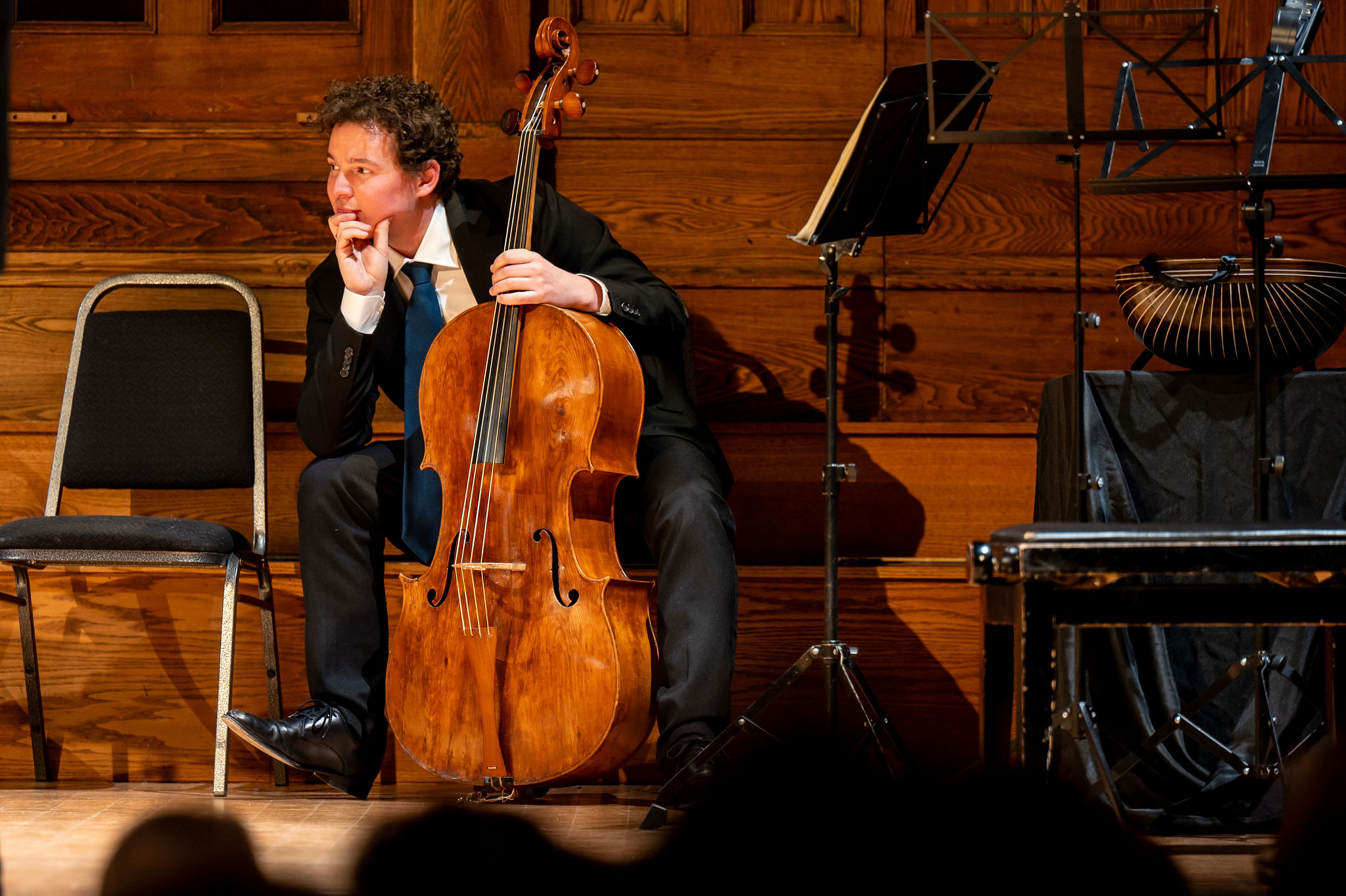 An image of Keiran Campbell with his cello
