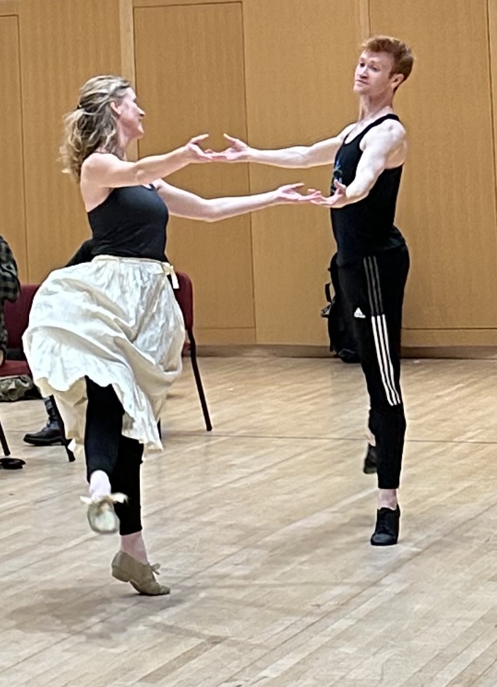 Julian and Caroline in rehearsal 